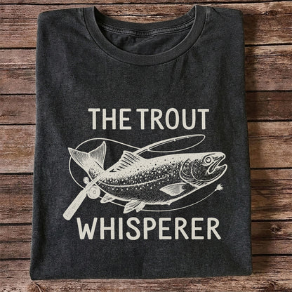 The Trout Whisperer Vintage Trout Fishing T-Shirt