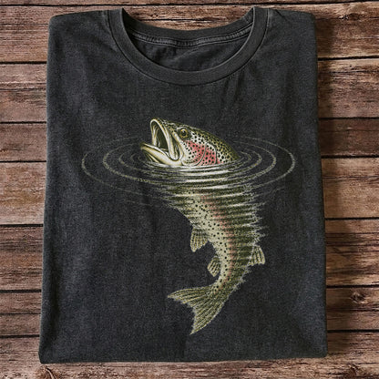Trout Fishing T-Shirt River Fishing Vintage Angler Tee
