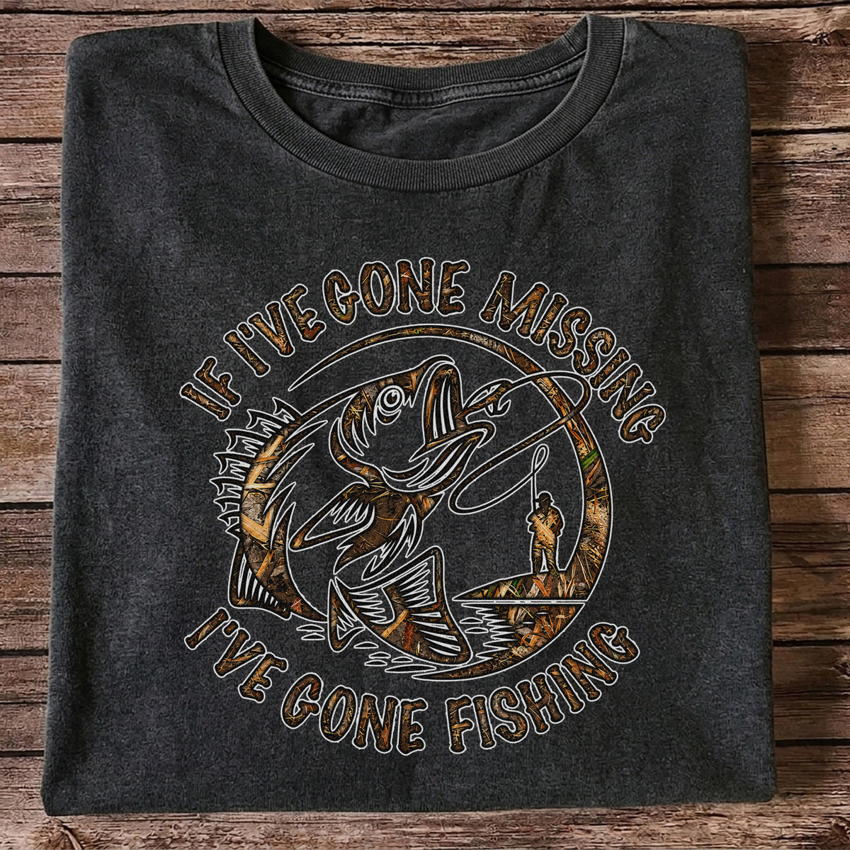If I've Gone Missing I've Gone Fishing Bass Graphic T-Shirt