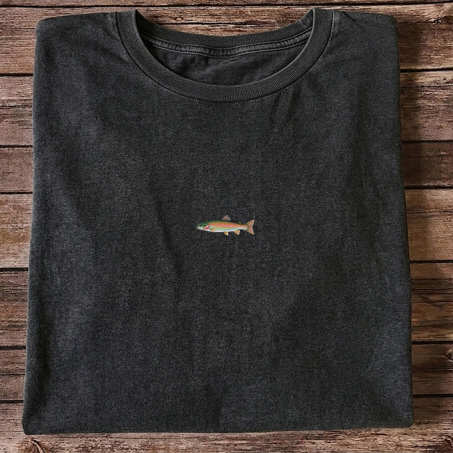 Tiny Rainbow Trout Minimalist Fishing Graphic T-Shirt