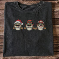 Funny Christmas Trout Trio Fishing Graphic T-Shirt