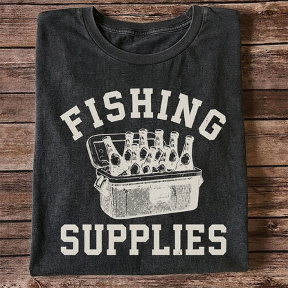 Fishing Supplies T-Shirt Funny Fishing Gift for Fisherman