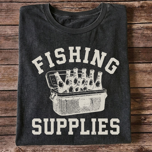 Fishing Supplies T-Shirt Funny Fishing Gift for Fisherman