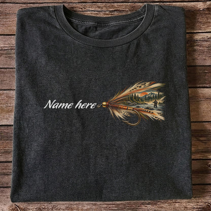 Personalized Fly Fishing Lure Name Graphic T-Shirt