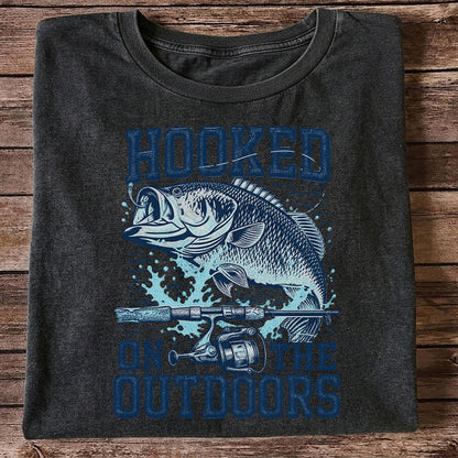 Hooked on the Outdoors Bass Fishing Graphic T-Shirt