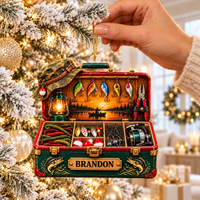 Custom Fishing Tool Box Acrylic Ornament, Christmas Gift for Fisherman