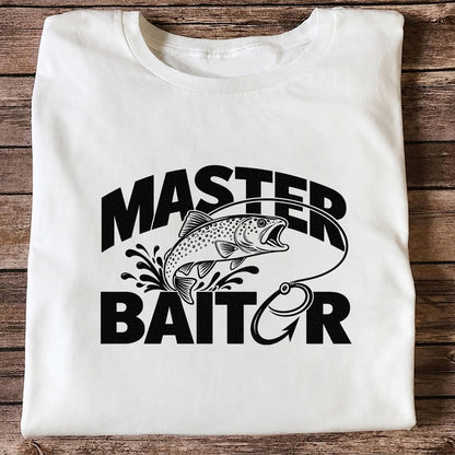 Master Baiter Funny Trout and Fishing Hook T-Shirt