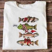 Christmas Trout Fishing Holiday Graphic T-Shirt