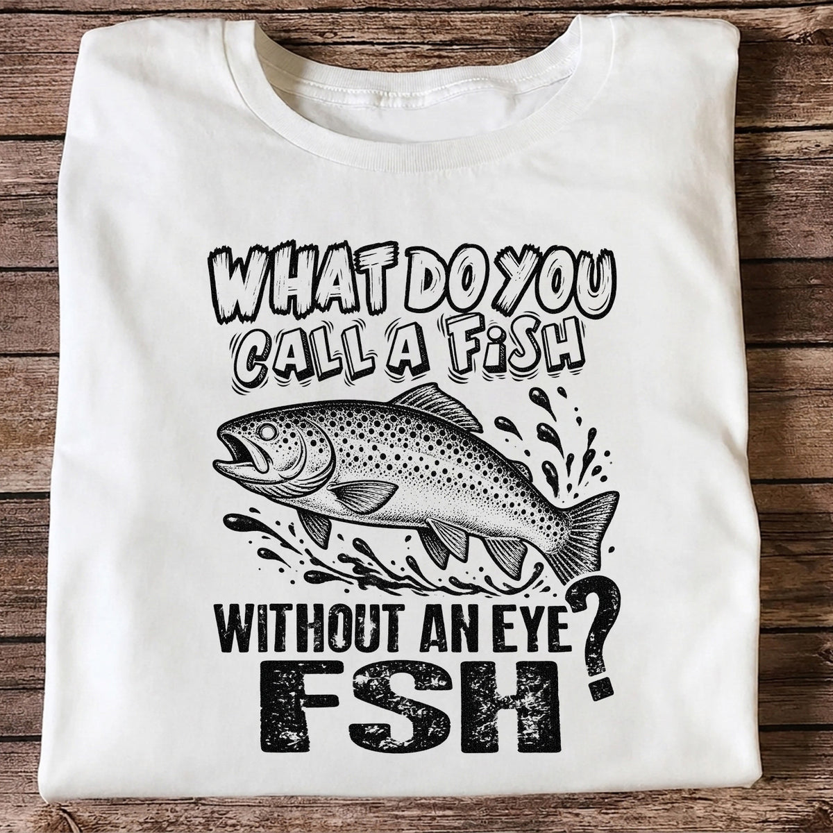 What Do You Call a Fish Without an Eye FSH Funny Fishing T-Shirt