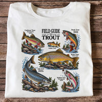 Field Guide to Trout Fishing Species Graphic T-Shirt
