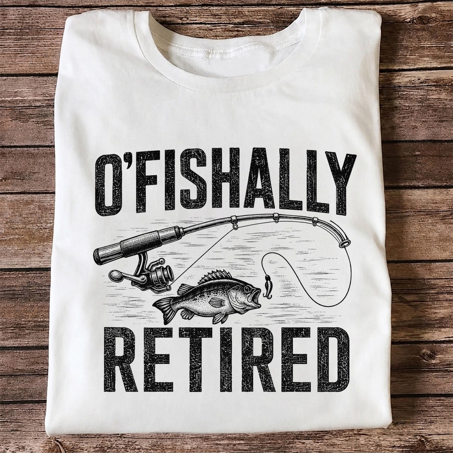 O'Fishally Retired T-Shirt Bass Fishing Retirement Gift for Fisherman