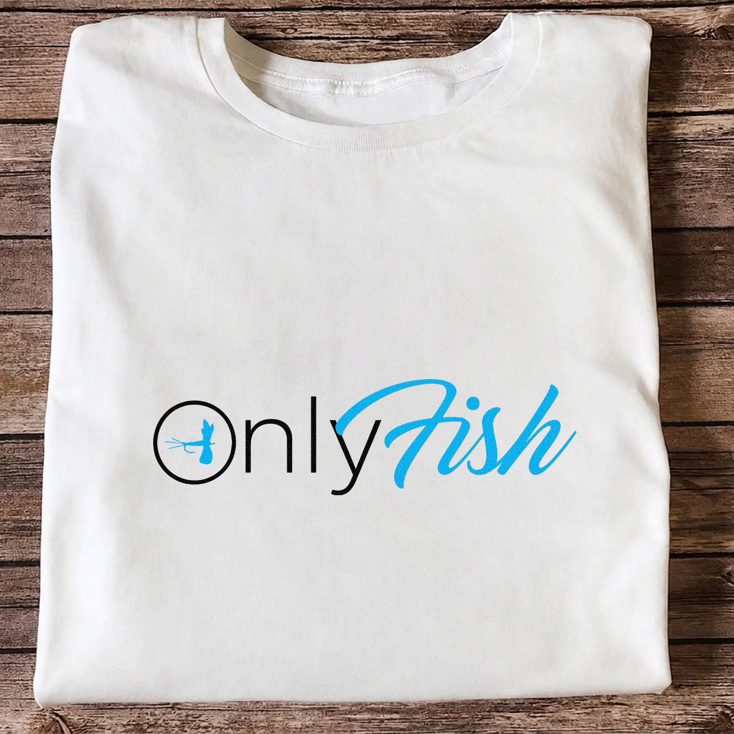 OnlyFish Fishing Hook Pun Minimalist Graphic T-Shirt