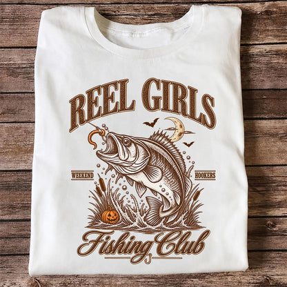 Reel Girls Weekend Hookers Halloween Bass Fishing T-Shirt