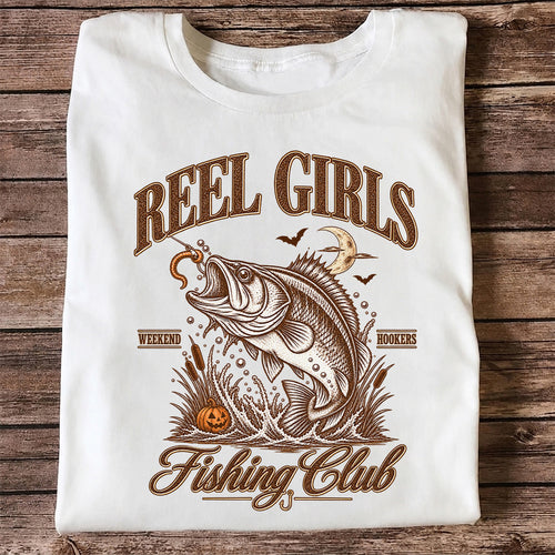 Reel Girls Weekend Hookers Halloween Bass Fishing T-Shirt