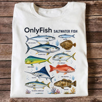 OnlyFish Saltwater Fish Identification T-Shirt