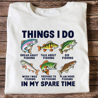 Colorful Fish Fishing Hobby Graphic T-Shirt