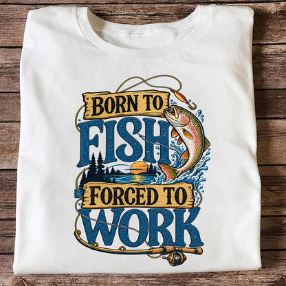 Rainbow Trout Lake Sunset Fishing Graphic T-Shirt