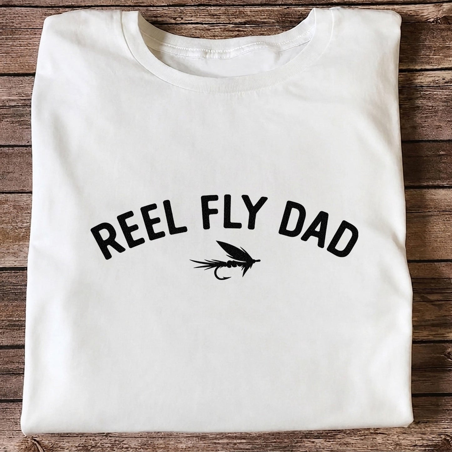 Reel Fly Dad Fly Fishing Lure Graphic T-Shirt