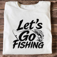 Let's Go Fishing with Jumping Bass Graphic T-Shirt