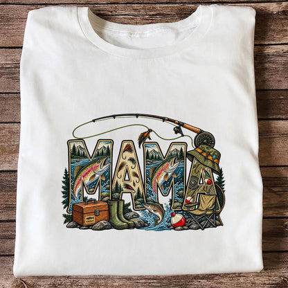 Mama Rainbow Trout Fly Fishing Vintage Graphic T-Shirt