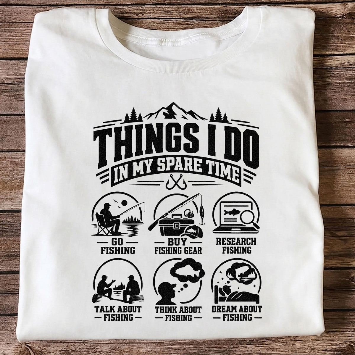 Things I Do in My Spare Time Funny Fishing T-Shirt
