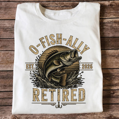 O-Fish-Ally Retired Bass Fishing T-Shirt