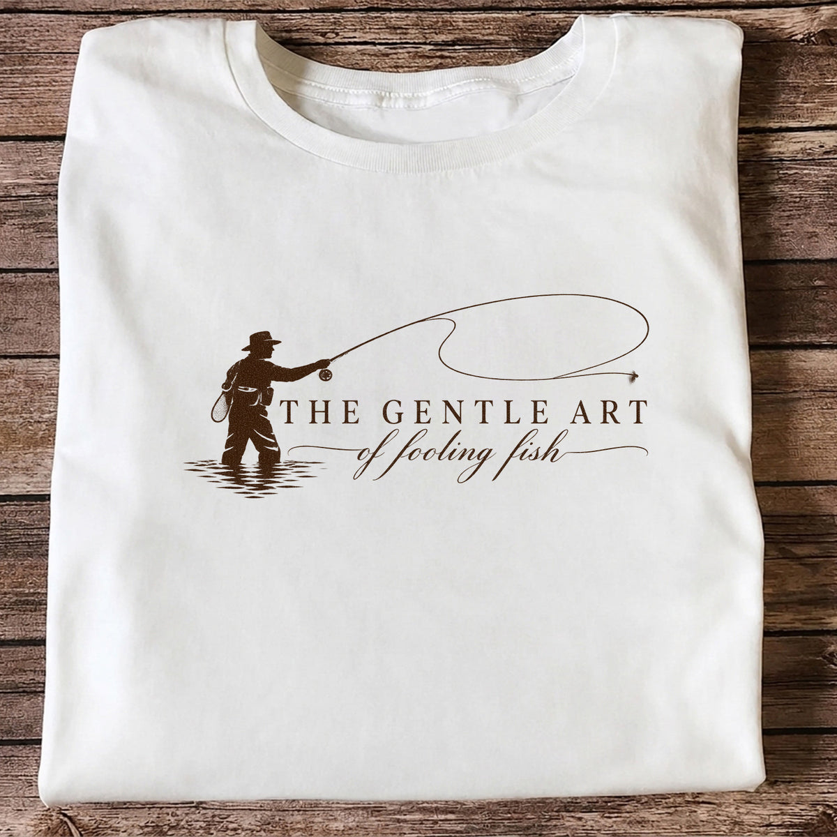 The Gentle Art of Fooling Fish Vintage Fishing Graphic T-Shirt