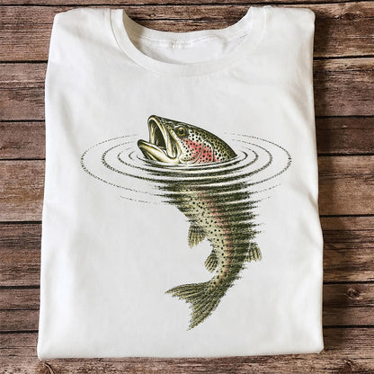 Trout Fishing T-Shirt River Fishing Vintage Angler Tee
