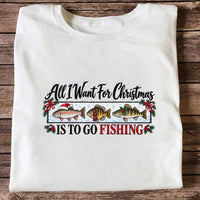 Christmas Freshwater Fish Fishing Graphic T-Shirt