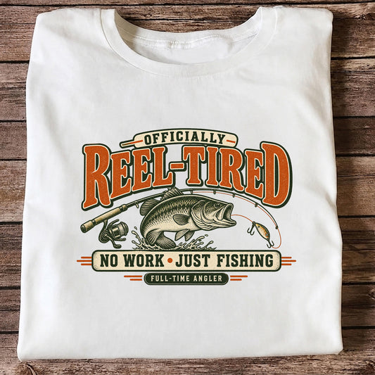 Retired Bass Fishing No Work Graphic T-Shirt