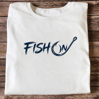 Fish On Fishing Hook Graphic T-Shirt