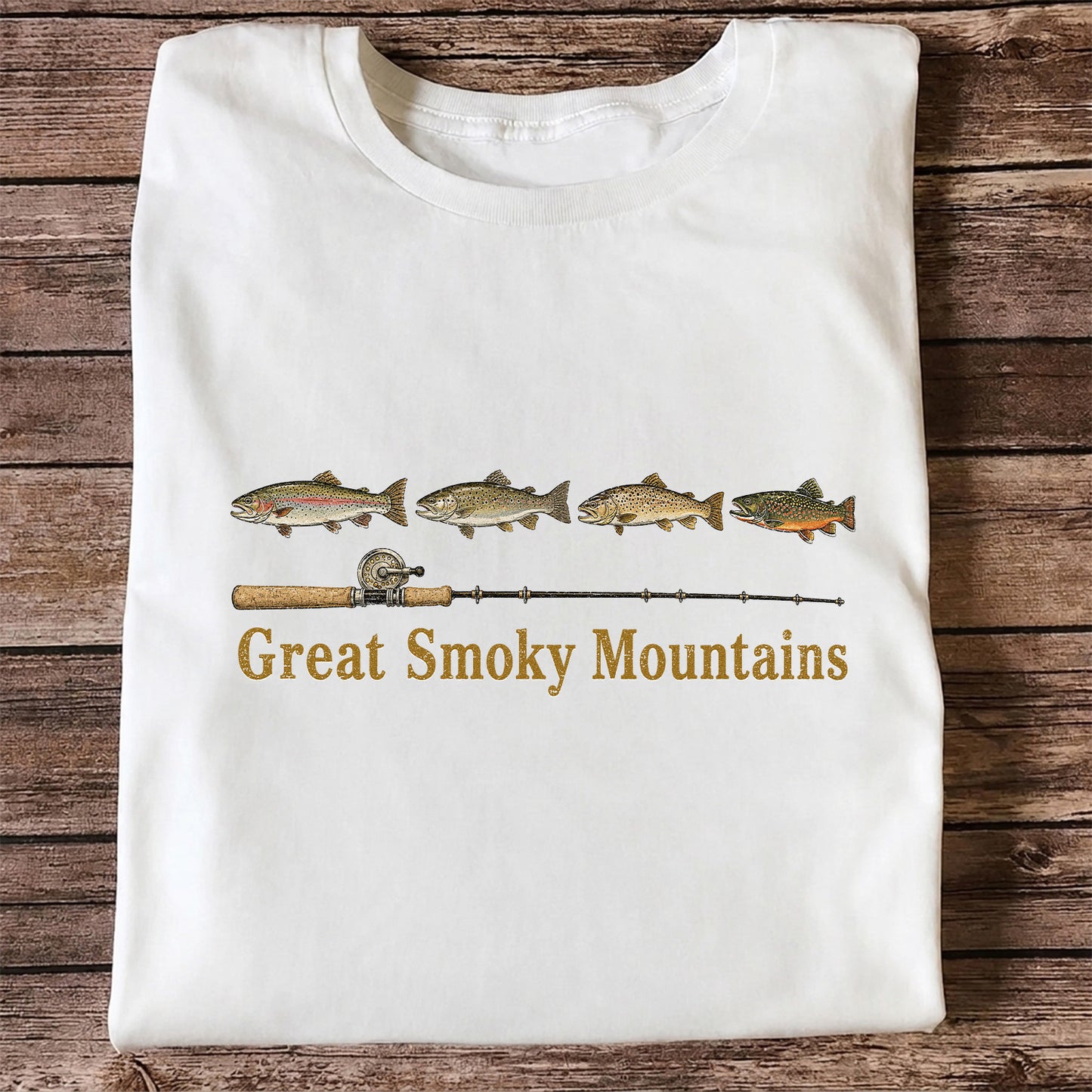 Great Smoky Mountains Trout Fishing T-Shirt