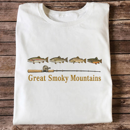 Great Smoky Mountains Trout Fishing T-Shirt