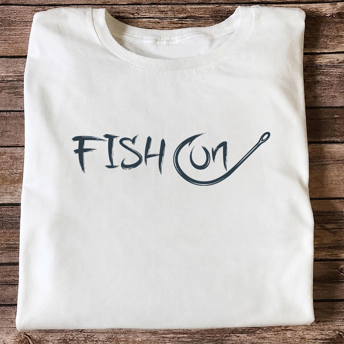 Fish On Fishing Hook Minimalist Graphic T-Shirt