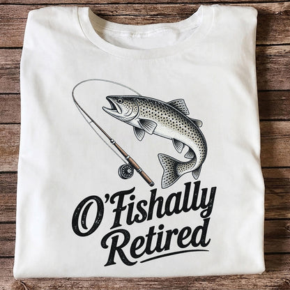 Retired Trout Fishing Rod Graphic T-Shirt