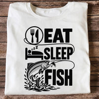 Eat Sleep Fish Trout Fly Fishing Graphic T-Shirt