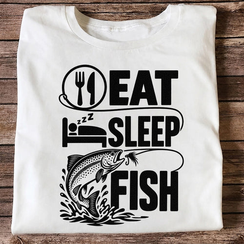 Eat Sleep Fish Trout Fly Fishing Graphic T-Shirt