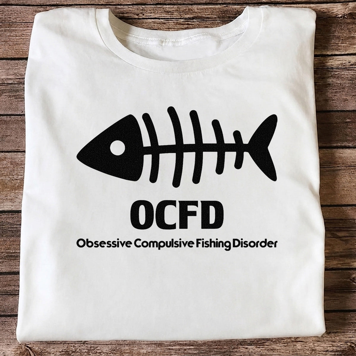 Funny Fish Skeleton Fishing Graphic T-Shirt