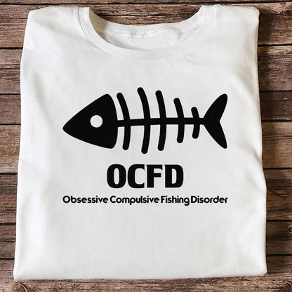 Funny Fish Skeleton Fishing Graphic T-Shirt