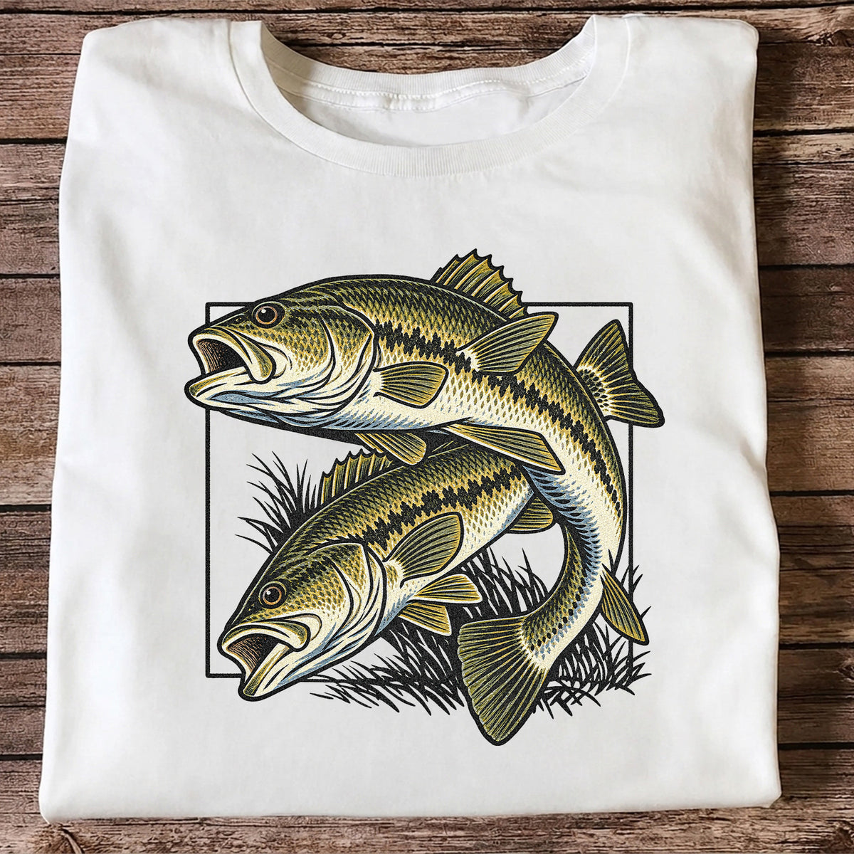 Vintage Bass Fishing Graphic T-Shirt