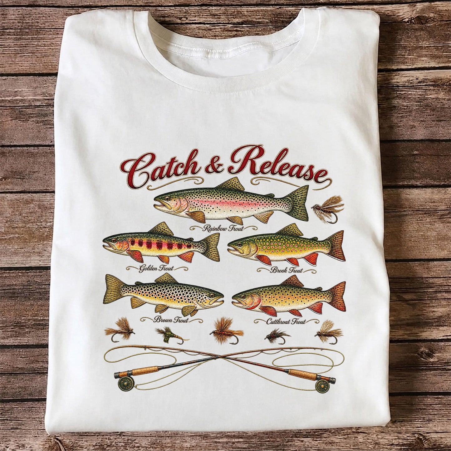 Catch & Release Trout Species Fly Fishing Graphic T-Shirt