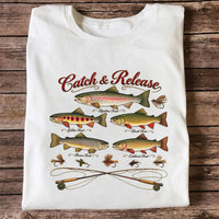 Catch & Release Trout Species Fly Fishing Graphic T-Shirt