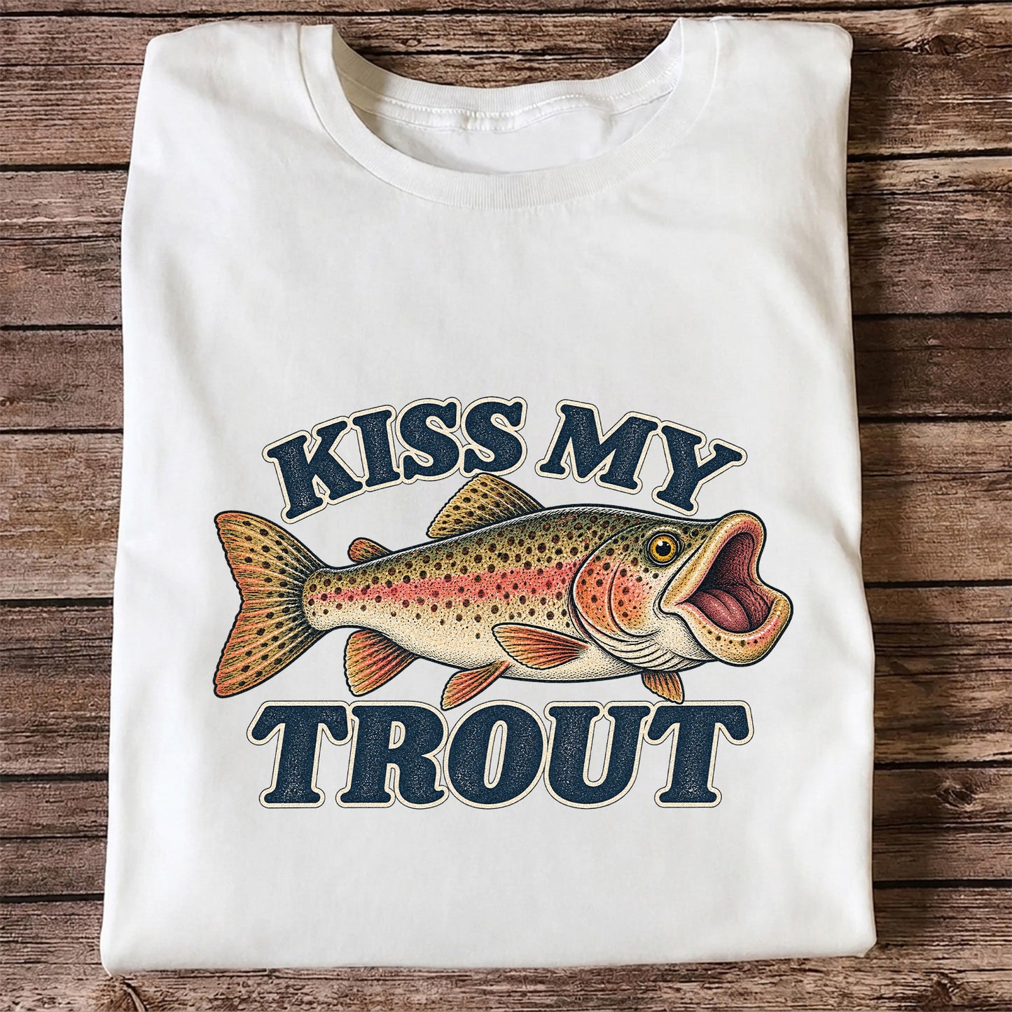 Kiss My Trout Funny Trout Fishing T-Shirt