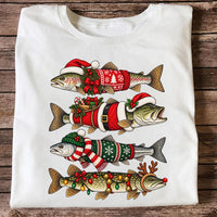 Christmas Fish Collection Festive Fishing Graphic T-Shirt
