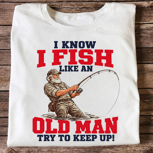 Vintage Angler Fly Fishing Graphic T-Shirt
