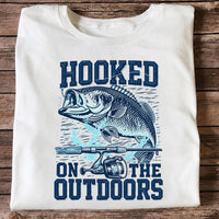 Hooked on the Outdoors Bass Fishing Graphic T-Shirt
