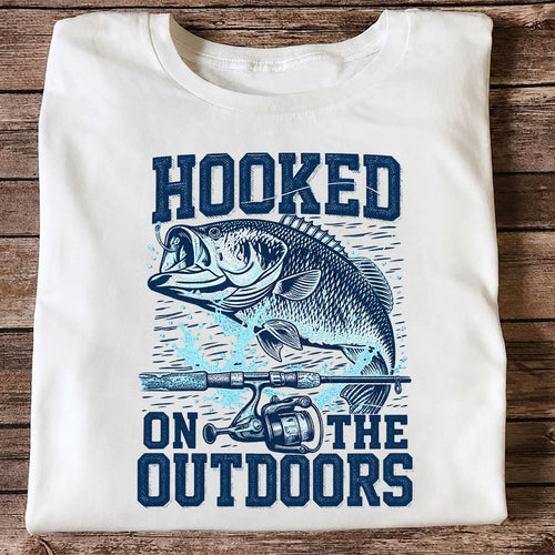Hooked on the Outdoors Bass Fishing Graphic T-Shirt