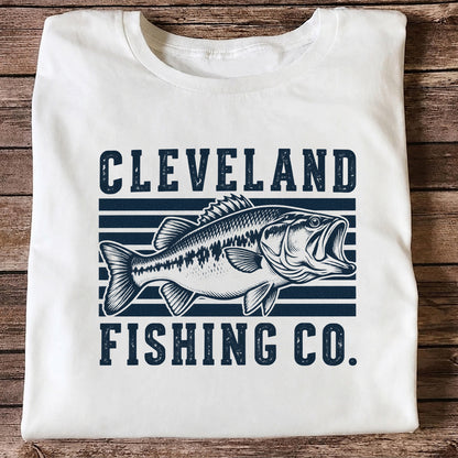 Cleveland Fishing Co Bass Fishing Graphic T-Shirt