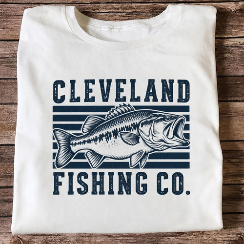 Cleveland Fishing Co Bass Fishing Graphic T-Shirt