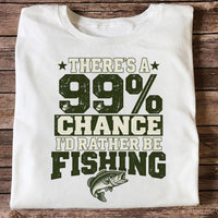 Ninety Nine Percent Fishing Graphic T-Shirt
